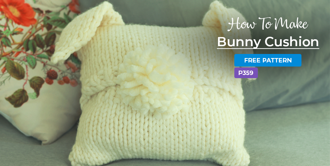 P359 Bunny Cushion Lincraft New Zealand