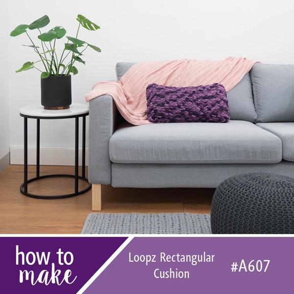 A607 Loopz Rectangular Cushion Lincraft New Zealand