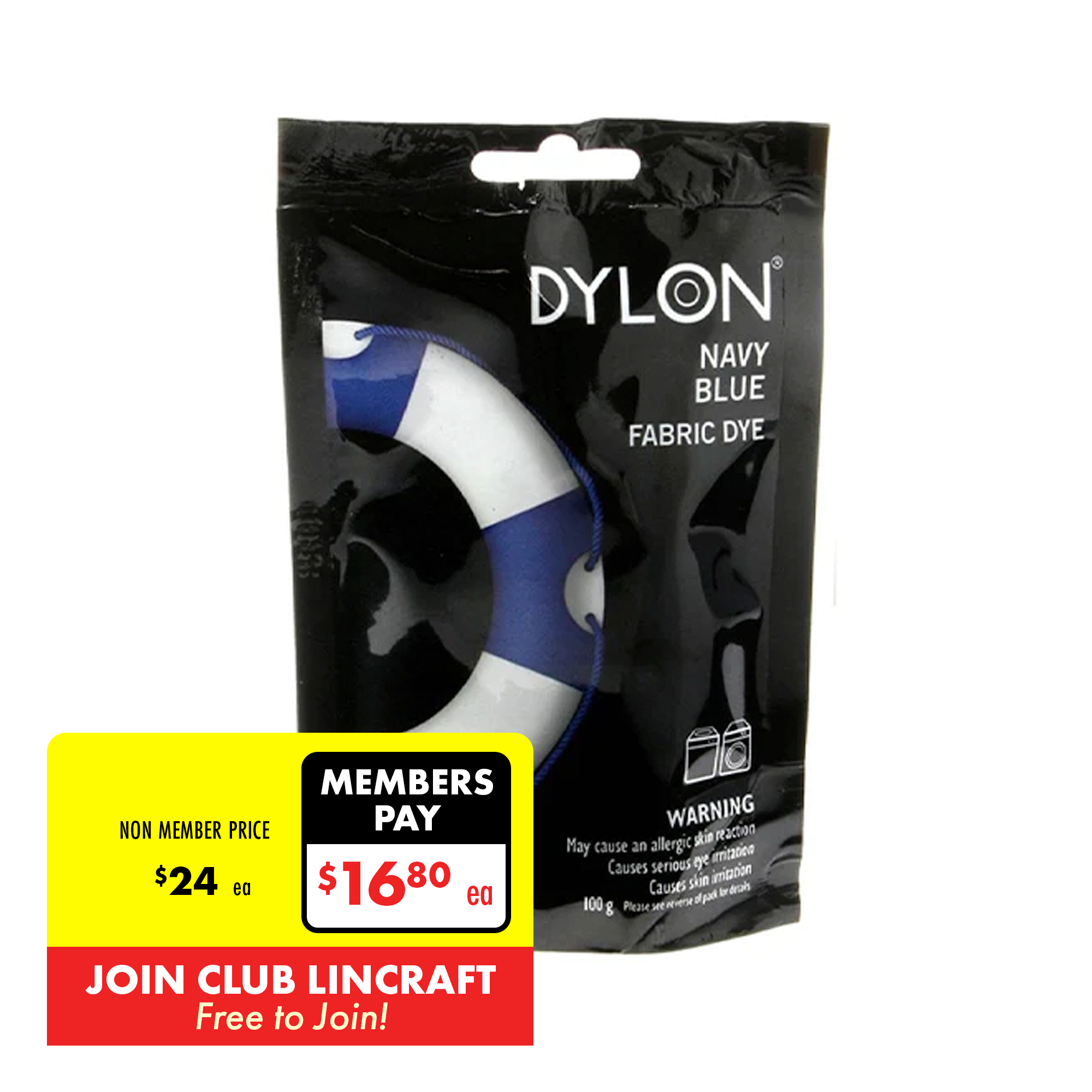 DYLON Permanent Fabric Dye 50g - Velvet Black