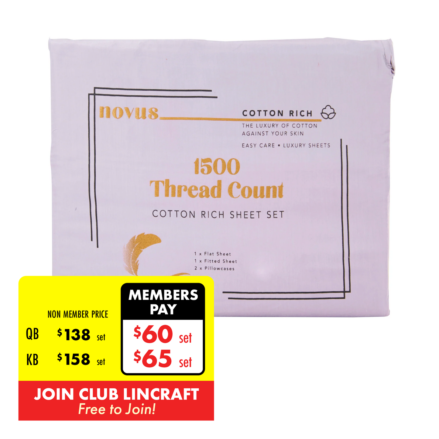 Novus 1500TC Sheet Set- Linen