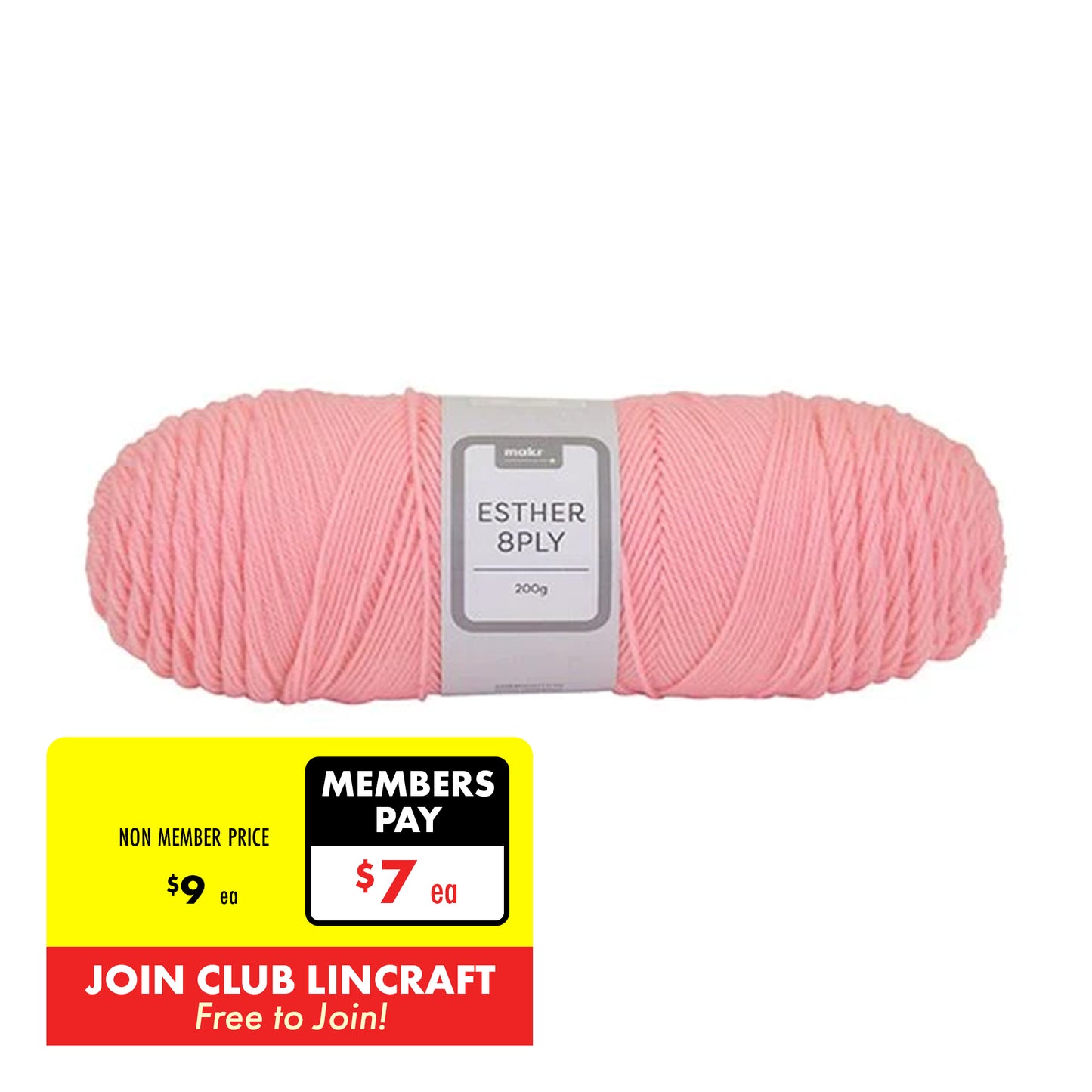 Makr Esther 8ply Crochet & Knitting Yarn, 200g Polyester Yarn