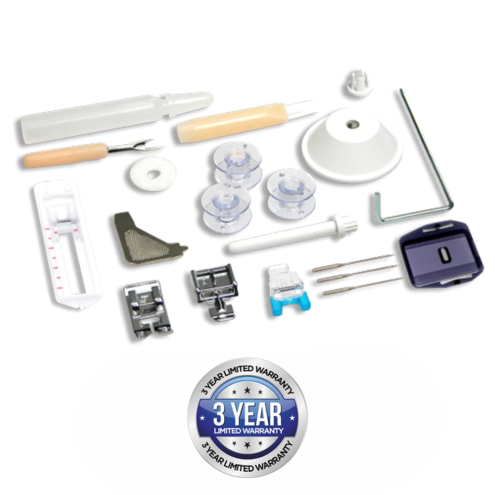 NECCHI Manual Select 32 Stitch Sew Machine, Blue Cream