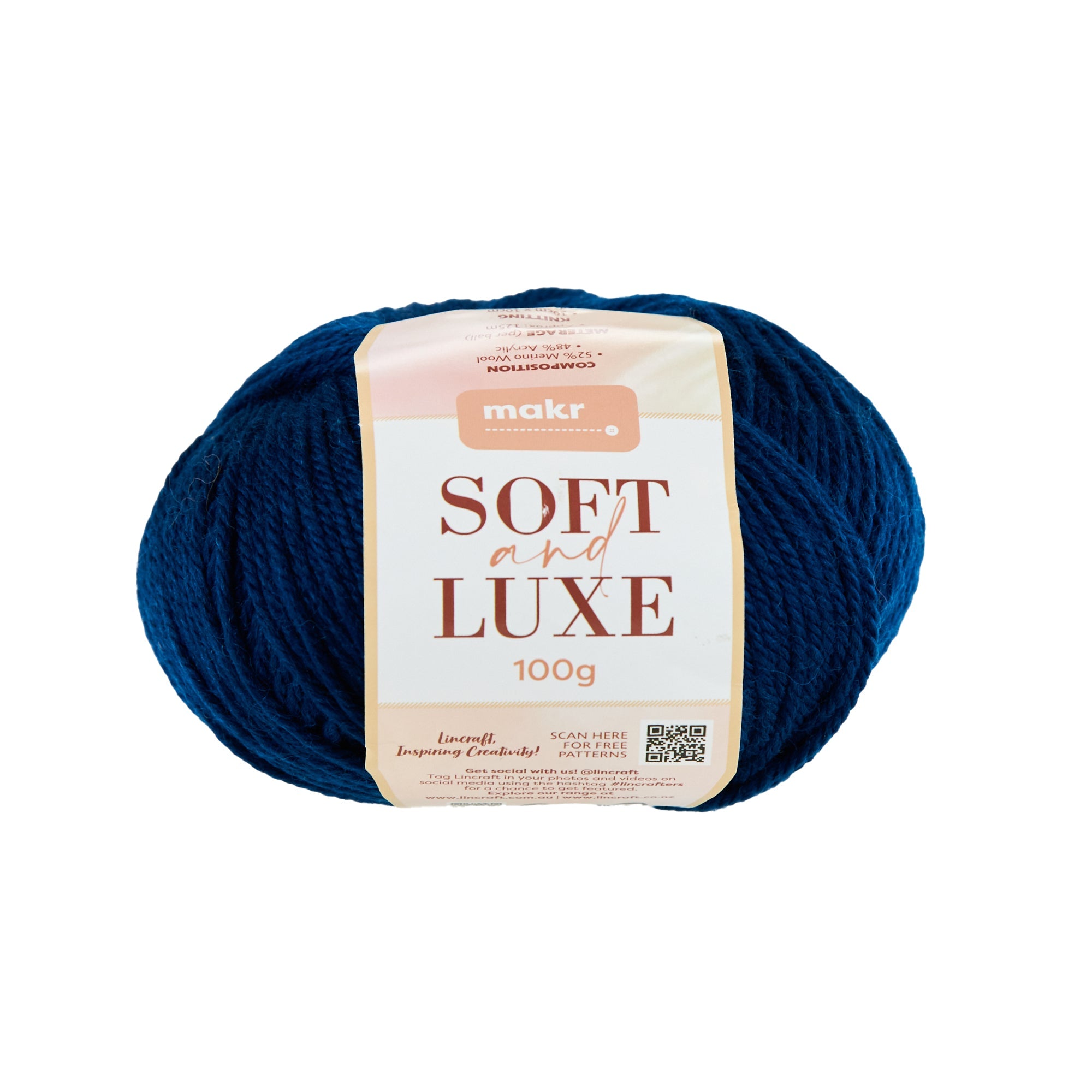 Makr Soft & Luxe Crochet & Knitting Yarn, 100g Merino Wool Acrylic Yar –  Lincraft New Zealand