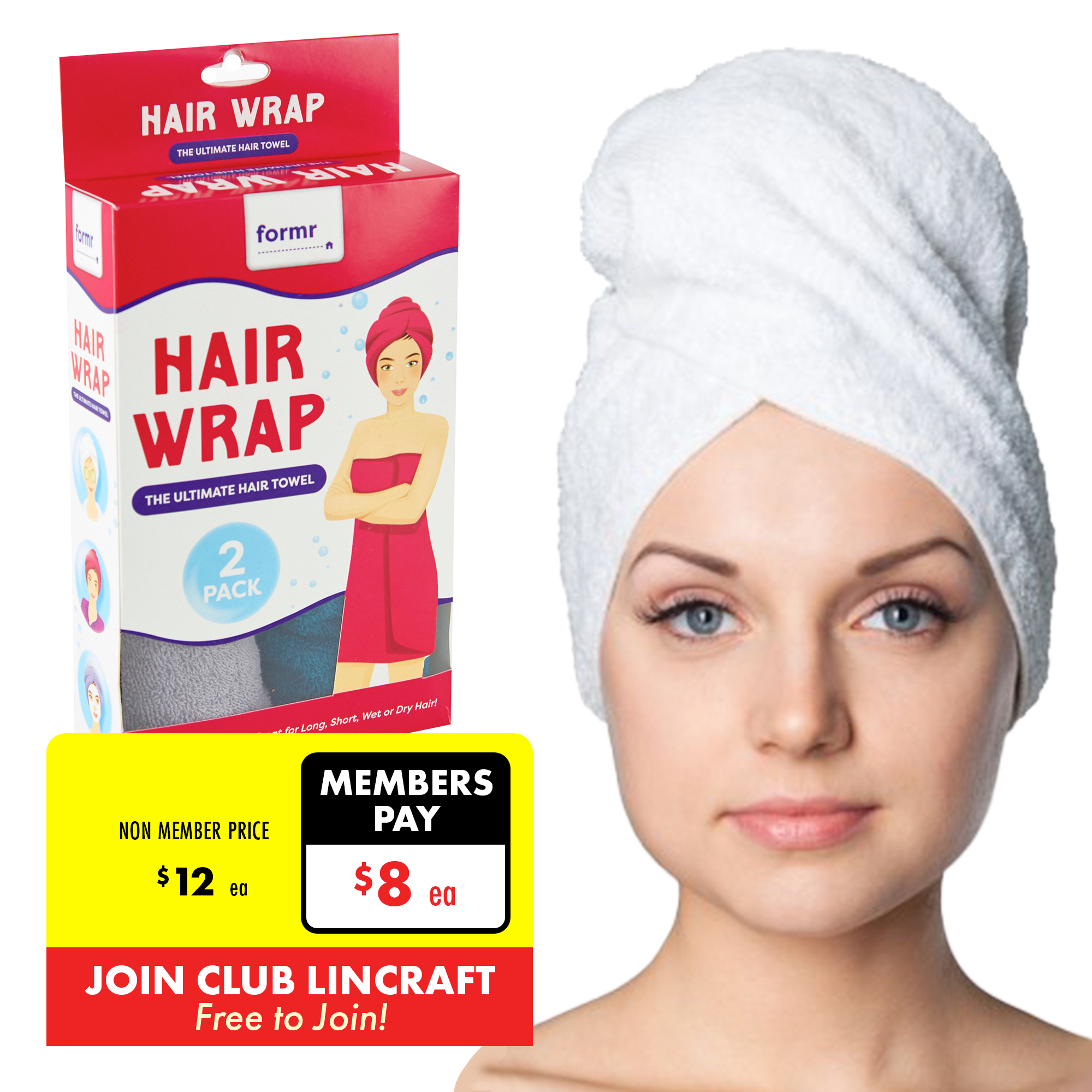 Formr 2pk Cotton Hair Wrap - Assorted – Lincraft New Zealand