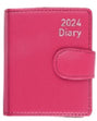 2024 Diary PVC Textured Cover Pocket WTV with Add Book, Pink