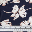 Printed Cotton Chiffon Fabric, White Floral-Width 150cm