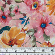 Printed Cotton Chiffon Fabric, Pink Floral- Width 150cm