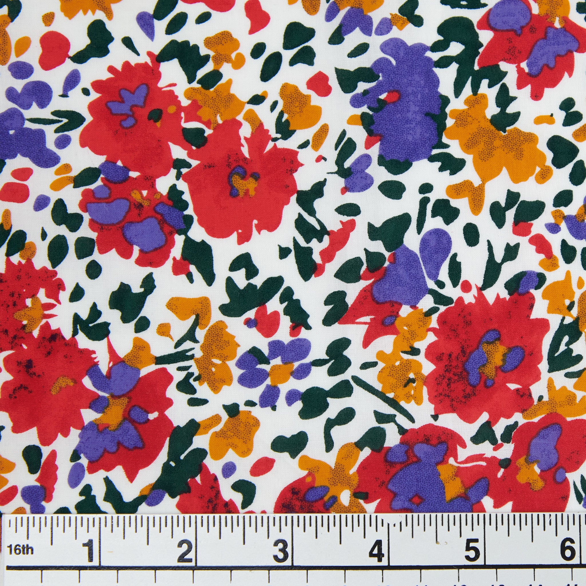 Printed Cotton Voile Fabric, Red Floral Width 140cm Lincraft New Zealand