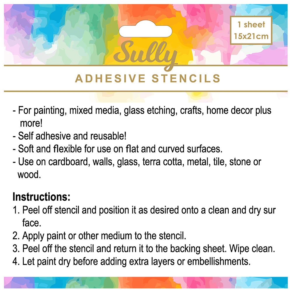 Sullys Adhesive Stencil, Symbols