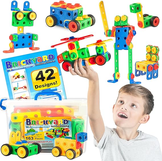 Brickyard Block Stem Toy,163pc