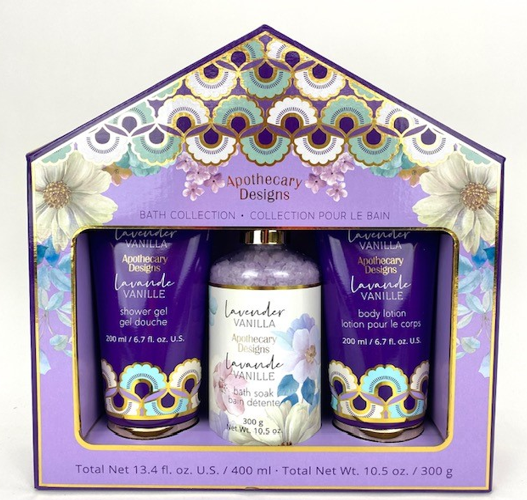 Bath Collection, Lavender Vanilla - 3pc Set