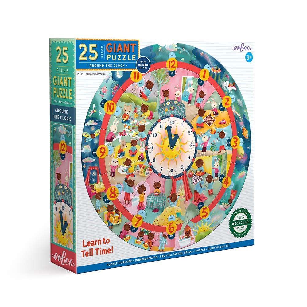 25-Piece Jigsaw Puzzle, Around The Clock Giant Round