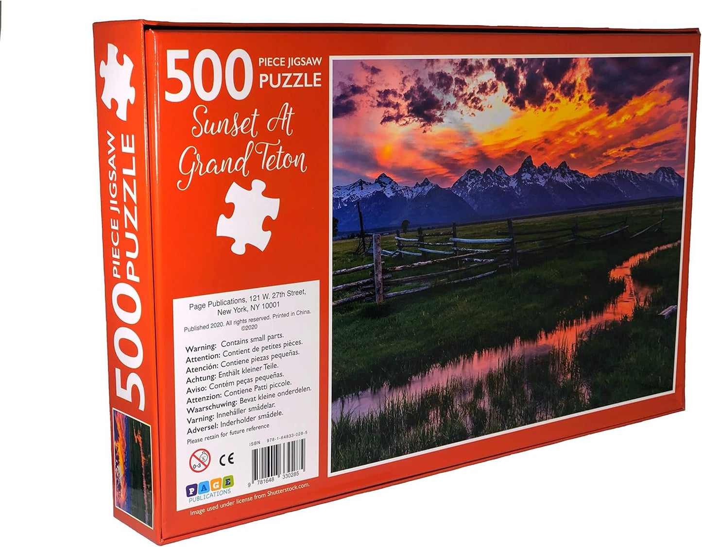 Sunset At Grand Teton Jigsaw Puzzle, 500-Piece