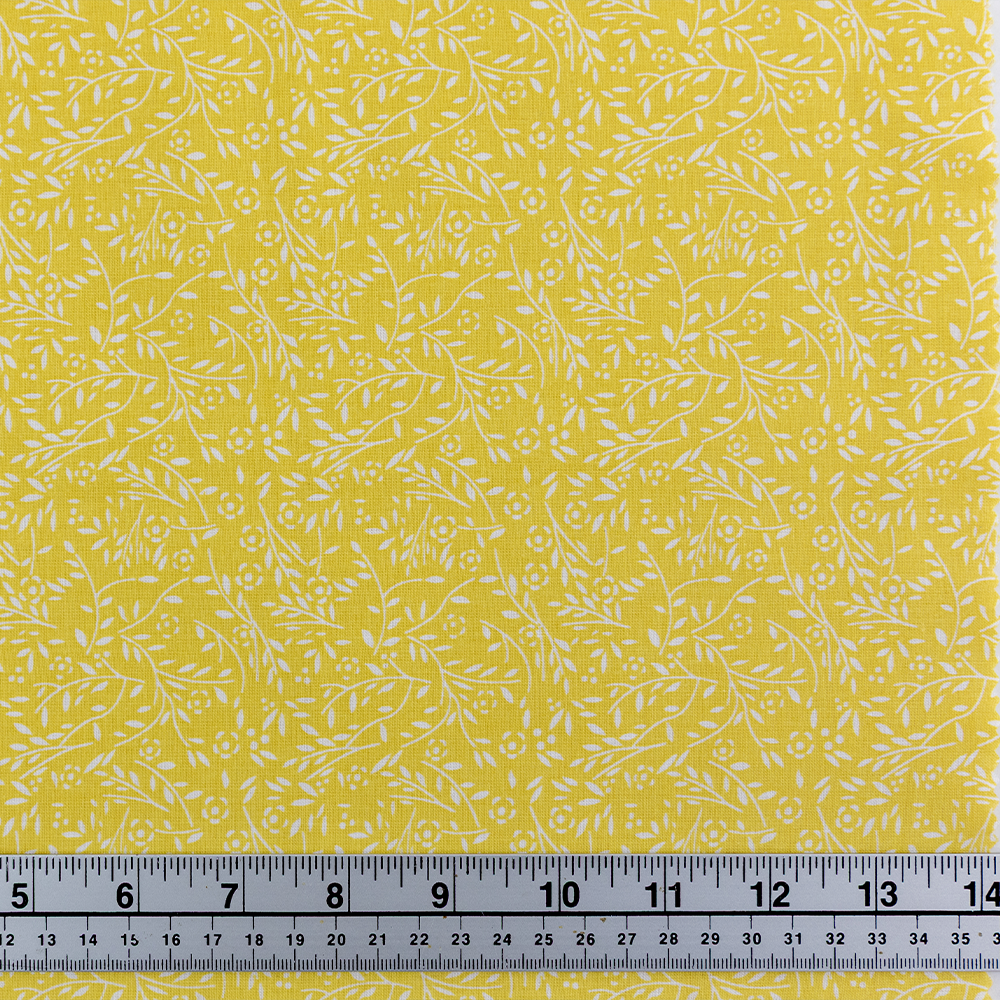 Print Craft & Quilting Fabric, Mini Leaves- Width 112cm