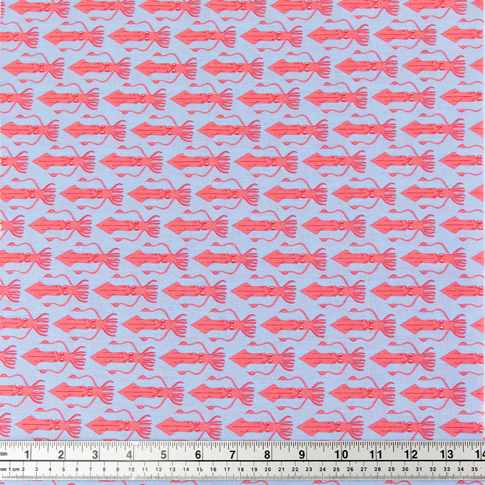 Print Craft & Quilting Fabric, Slithering Squids- Width 112cm