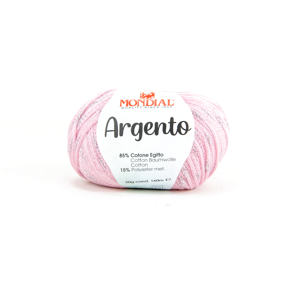 Argento Crochet & Knitting Yarn, 50g Egyptian Cotton Polyester Blend Yarn