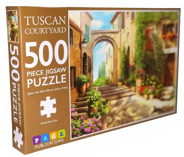 Tuscan Courtyard Jigsaw Puzzle, 500-Piece