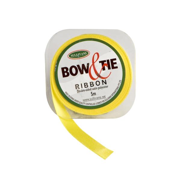 Satin Ribbon, White- 9mm x 5m