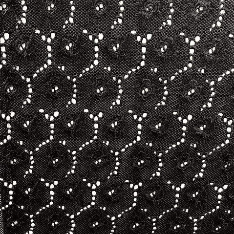 Embossed Fabric, Black- 135cm