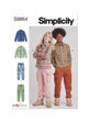 Simplicity Pattern S9864 Girls' and Boys' Shirt and Cargo
