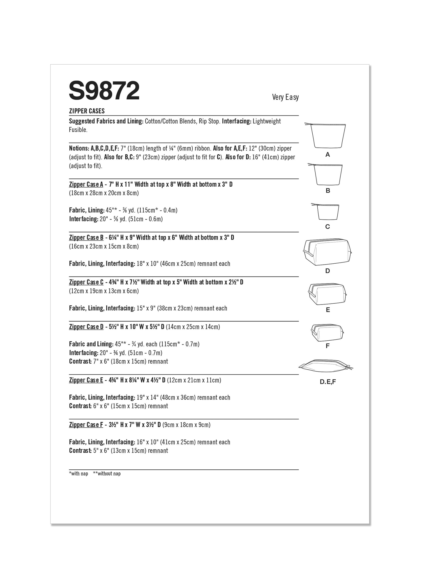 Simplicity Pattern S9872 Accessories