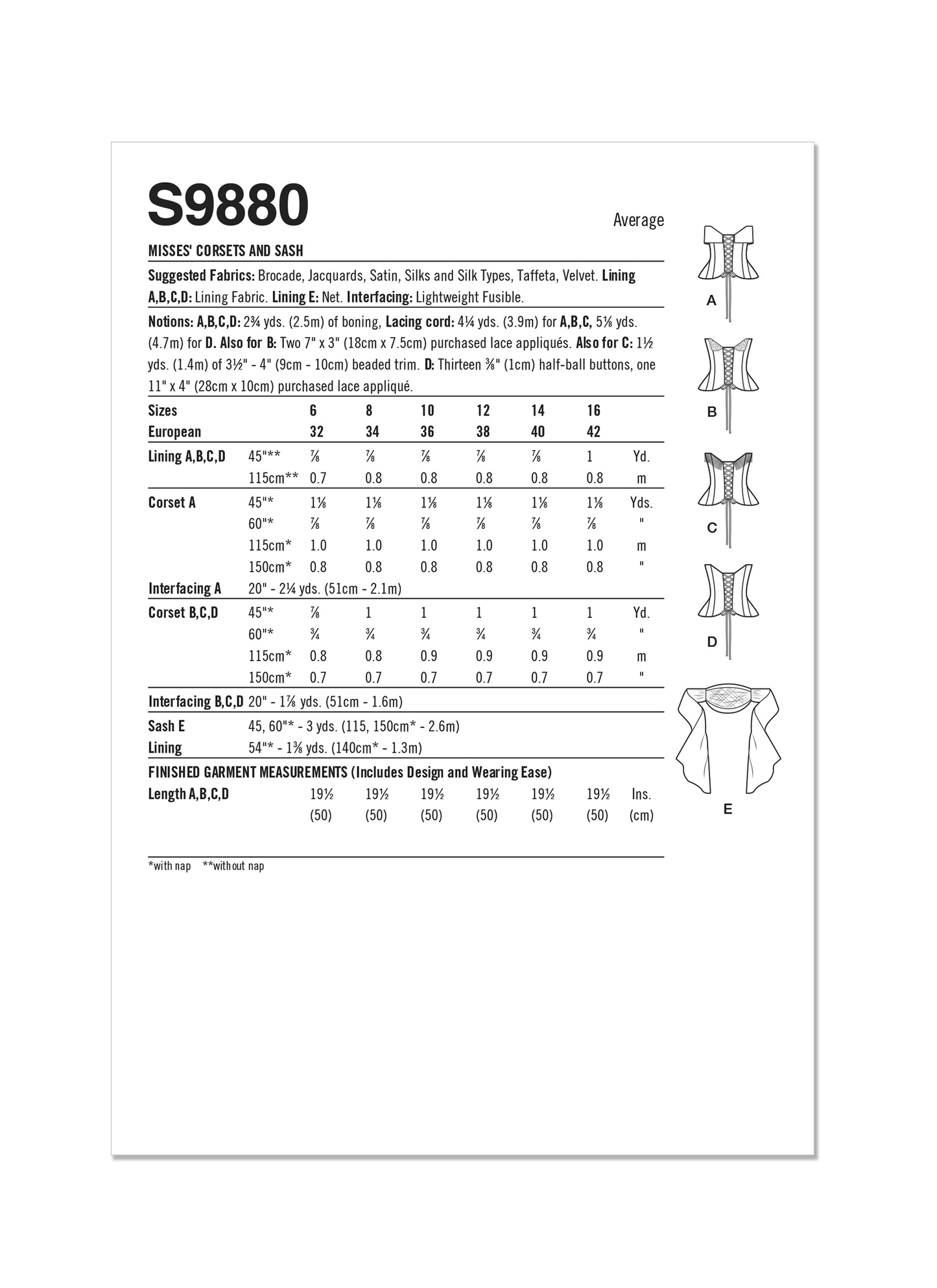 Simplicity Pattern 9880 Misses' Costume