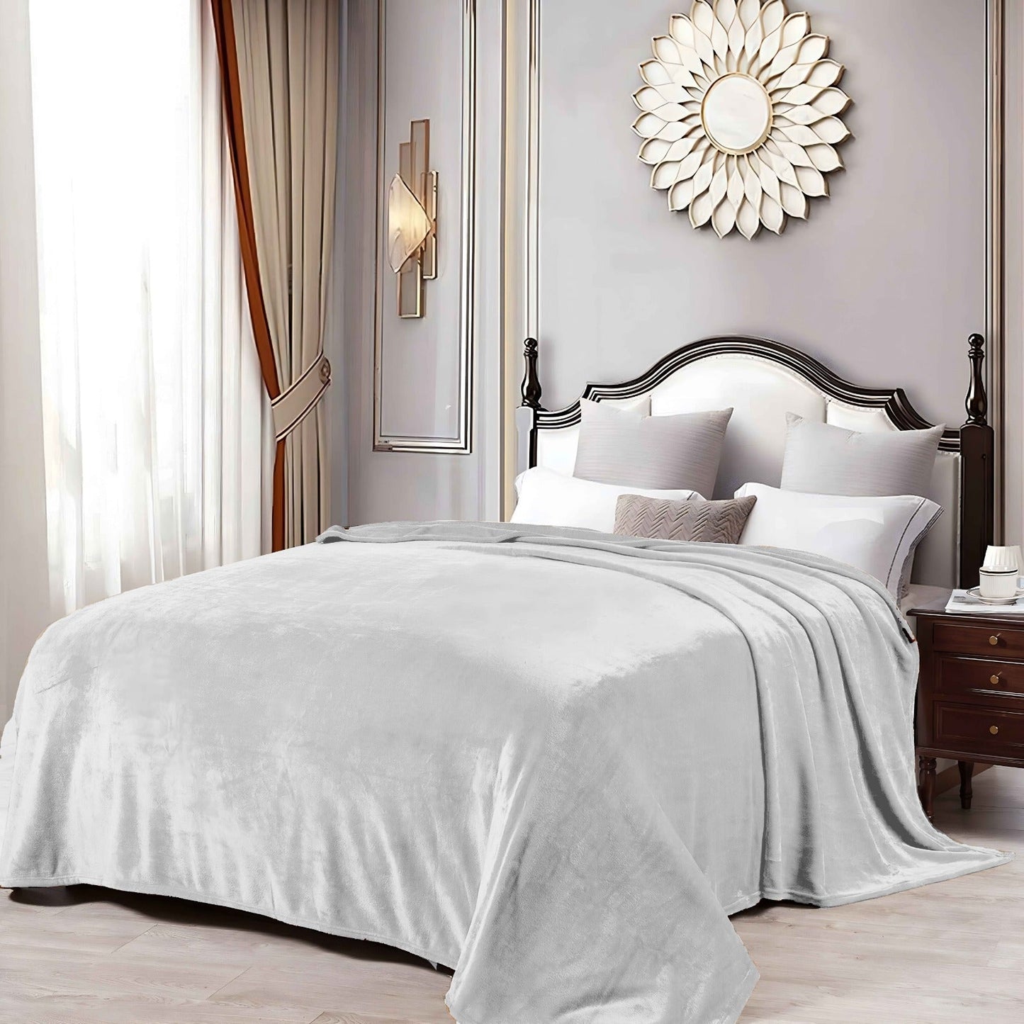 Formr Luxury Mink Blanket, Silver , 2.1m x 2.3m