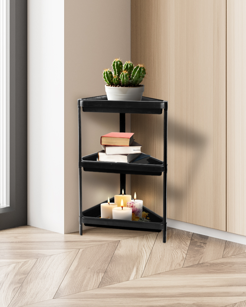 Mayd 3-Tier Corner Rack, 33x33x70cm
