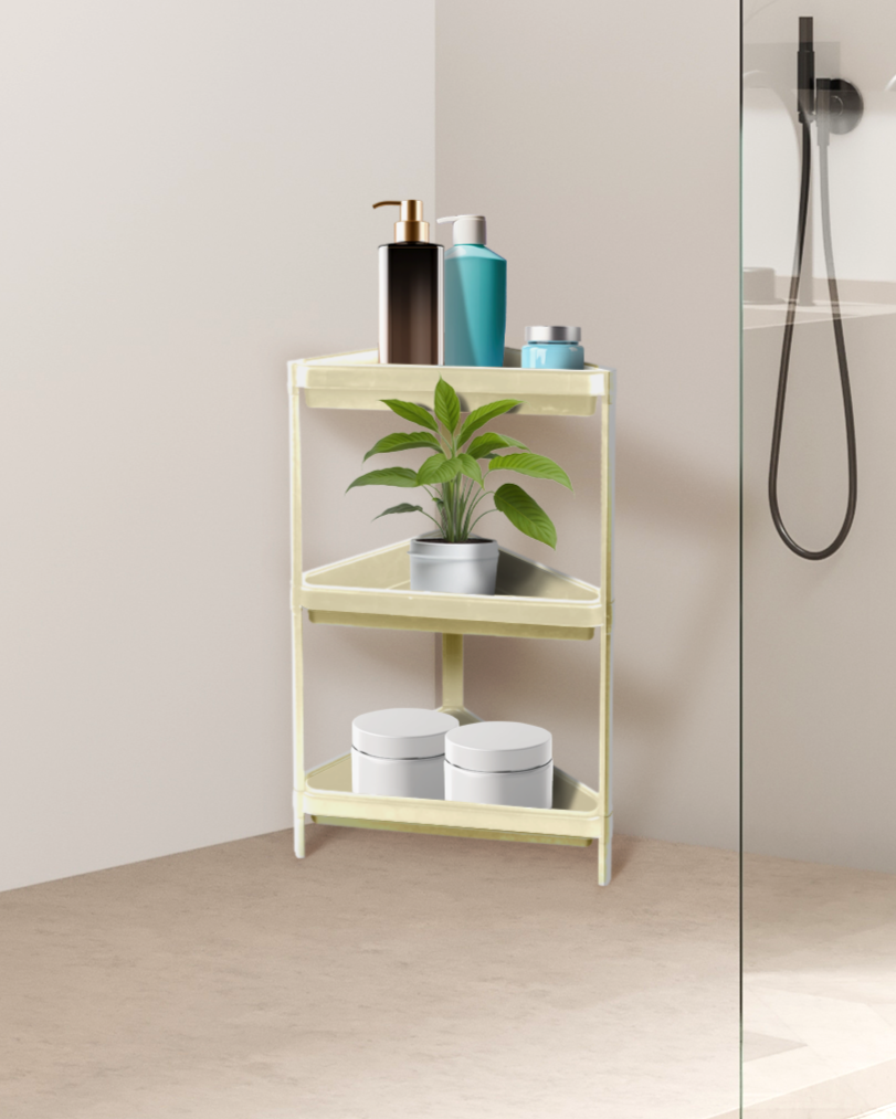 Mayd 3-Tier Corner Rack, 33x33x70cm