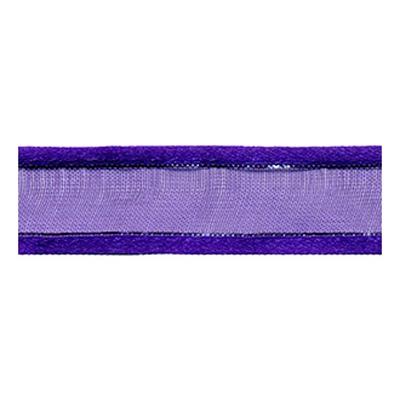 Sullivans Rayon Organza, Purple Silver Edge- 15mmx5m