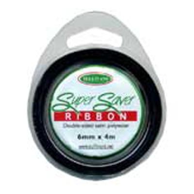 Sullivans Satin Ribbon, Black- 6mm