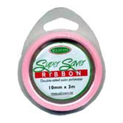 Sullivans Satin Ribbon, Pink- 10mm