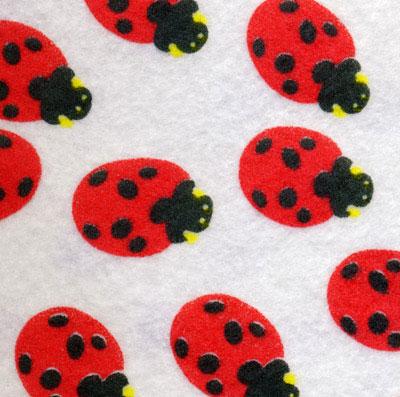 Sullivans Printed Felt Sheets, Lady Bugs