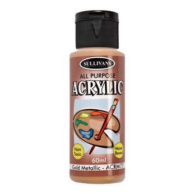 Metallic Gold Acrylic Paint 60ml