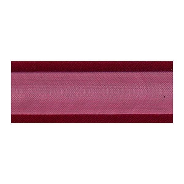 Sullivans Organza Satin Edge, Dark Red- 25mm