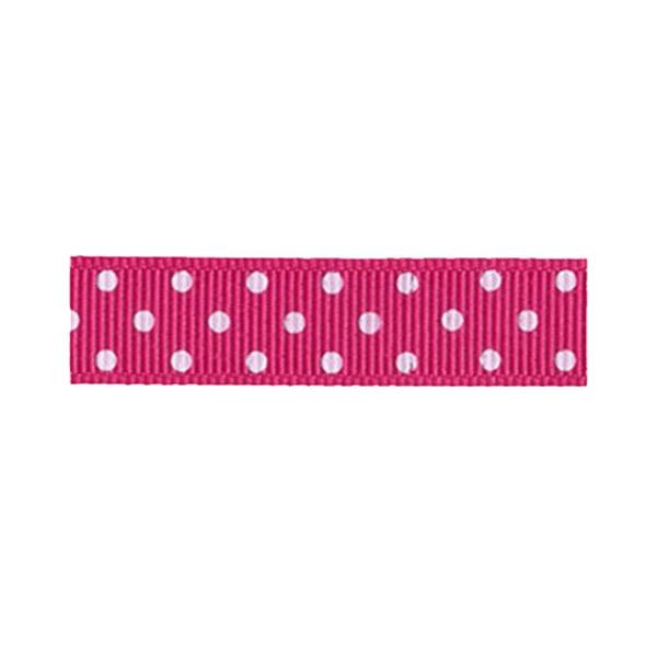 Sullivans Ribbon Organza, Dots Hot Pink- 13mm