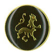 Sullivans Plastic Button, Black / Gold- 20 mm