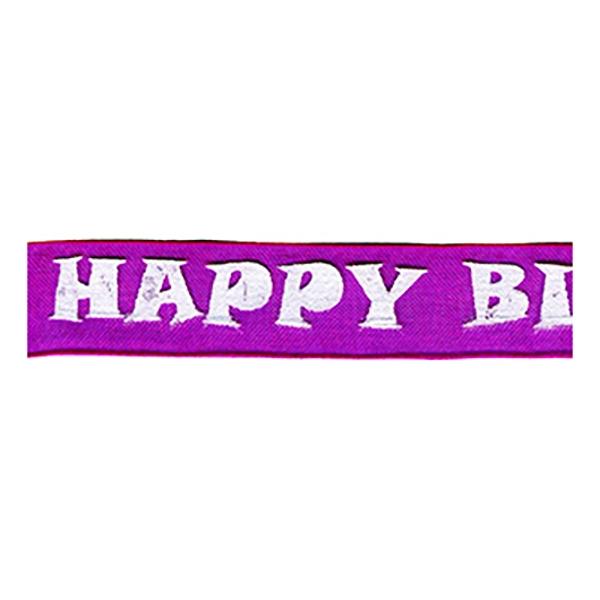 Sullivans Organza Ribbon, Happy Birthday Hot Pink- 15mm