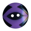Sullivans Plastic Button 2 Hole, Lilac / Black- 25 mm