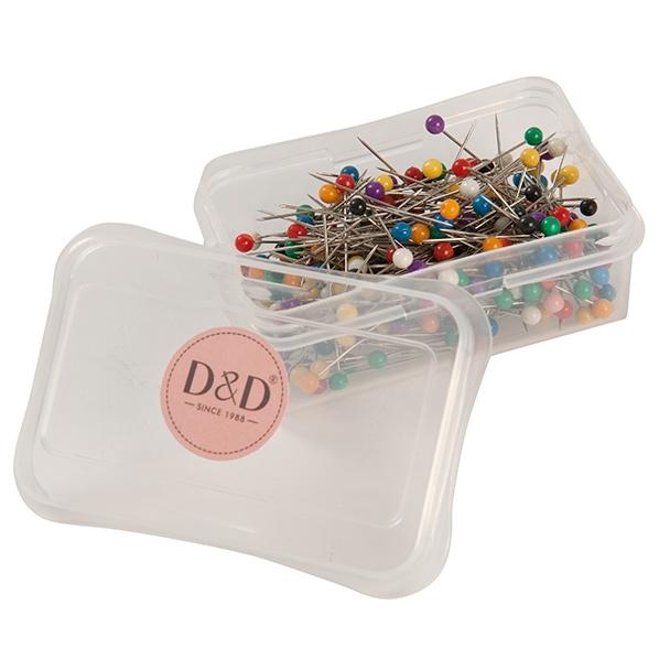 D&D Coloured Plastic Headed Pins- 250pc