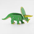 DIY Mini 3D Dinosaur Puzzle, Green Triceratops