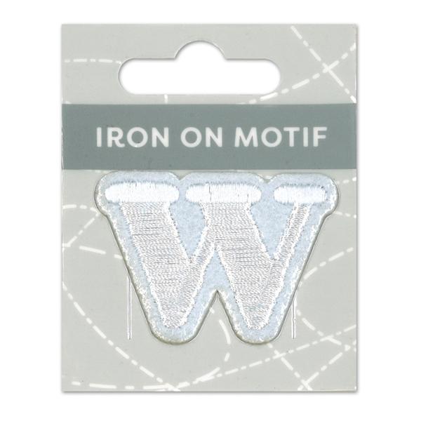 Sullivans Iron On Motif, White W- 35mm