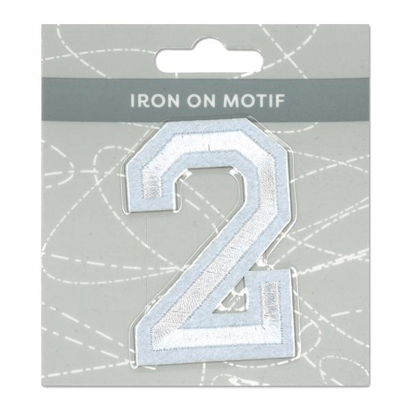 Sullivans Iron On Motif, White 2- 75mm