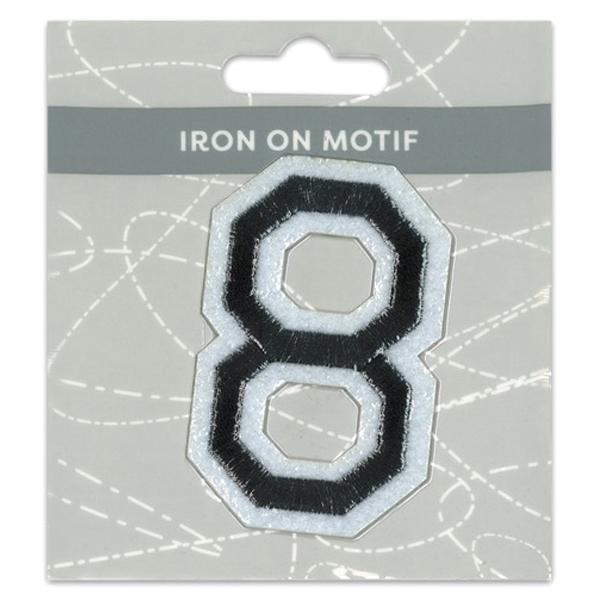 Sullivans Iron On Motif, Black 8- 75mm