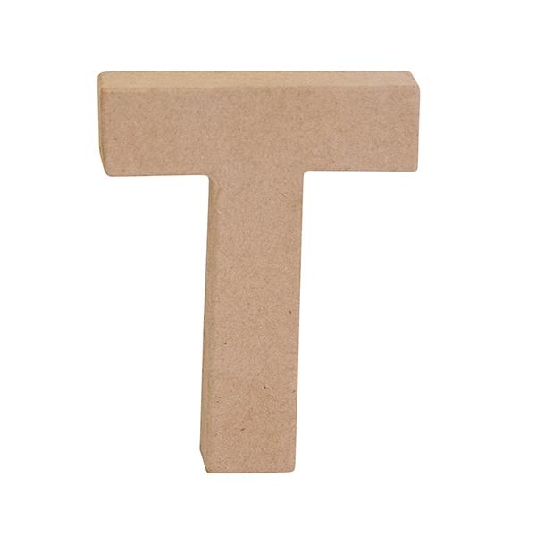 Makr Paper Mache, Small Letter T- 4"