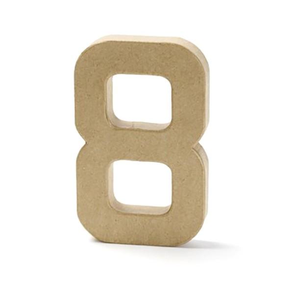 Makr Paper Mache, Small Numeral 8- 4"