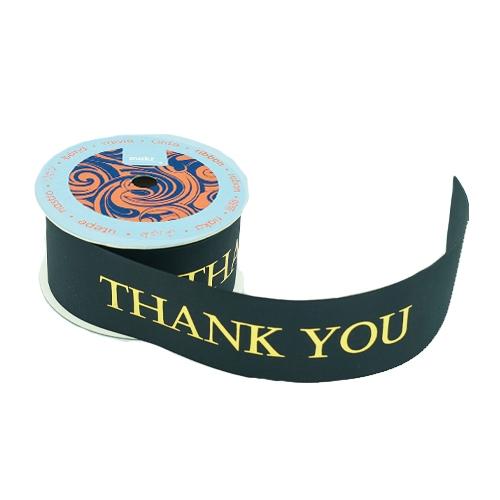 Makr Ribbon, Thank You Black Taffeta- 38mmx3.6m