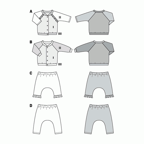 Burda Pattern X09297 Misses' Casual Jackets & Bottoms (1M-3)