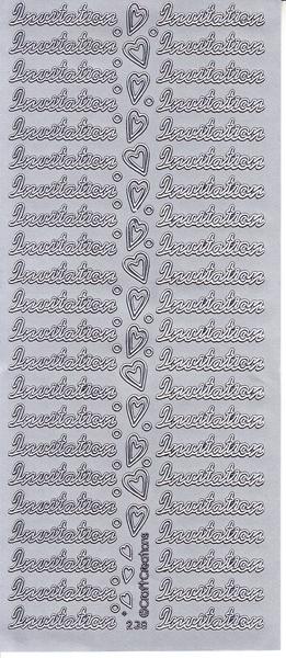 Arbee Sticker, Invitation- Silver