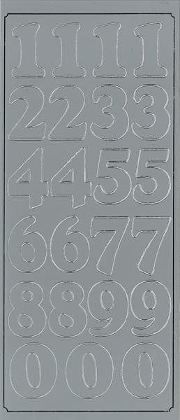 Arbee Sticker, Numbers Extra Large- Silver